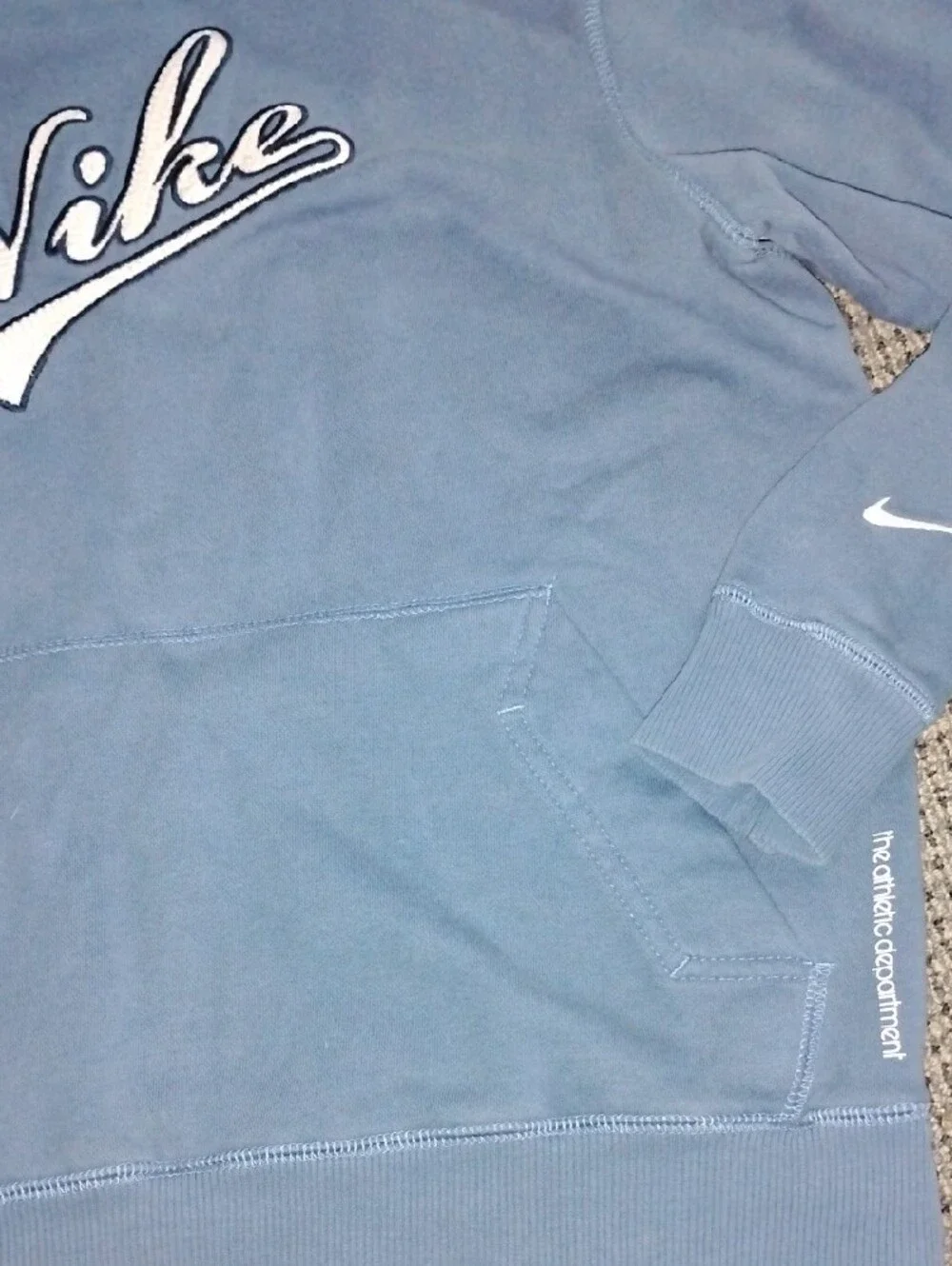 Nike‎ Men’s Light Blue Crewneck Hoodie with Script Logo 2013